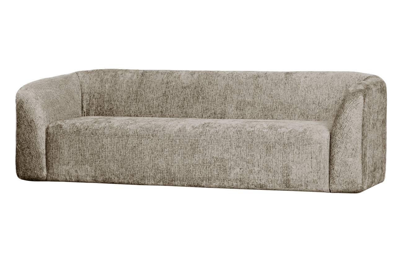 Sofa Sloping 3-Sitzer aus Struktursamt, Wheatfield