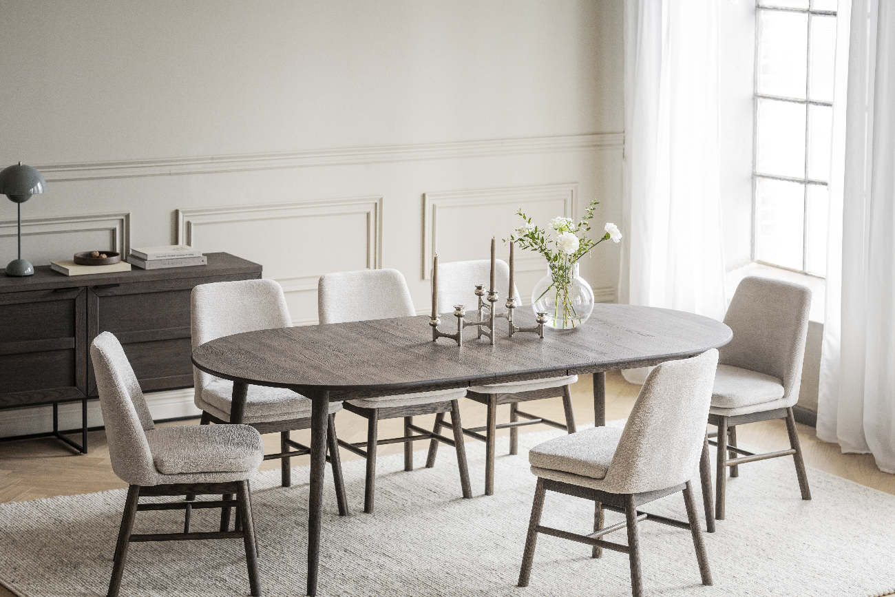 Ausziehtisch Tyler Oval 170/210cm, Eiche Braun