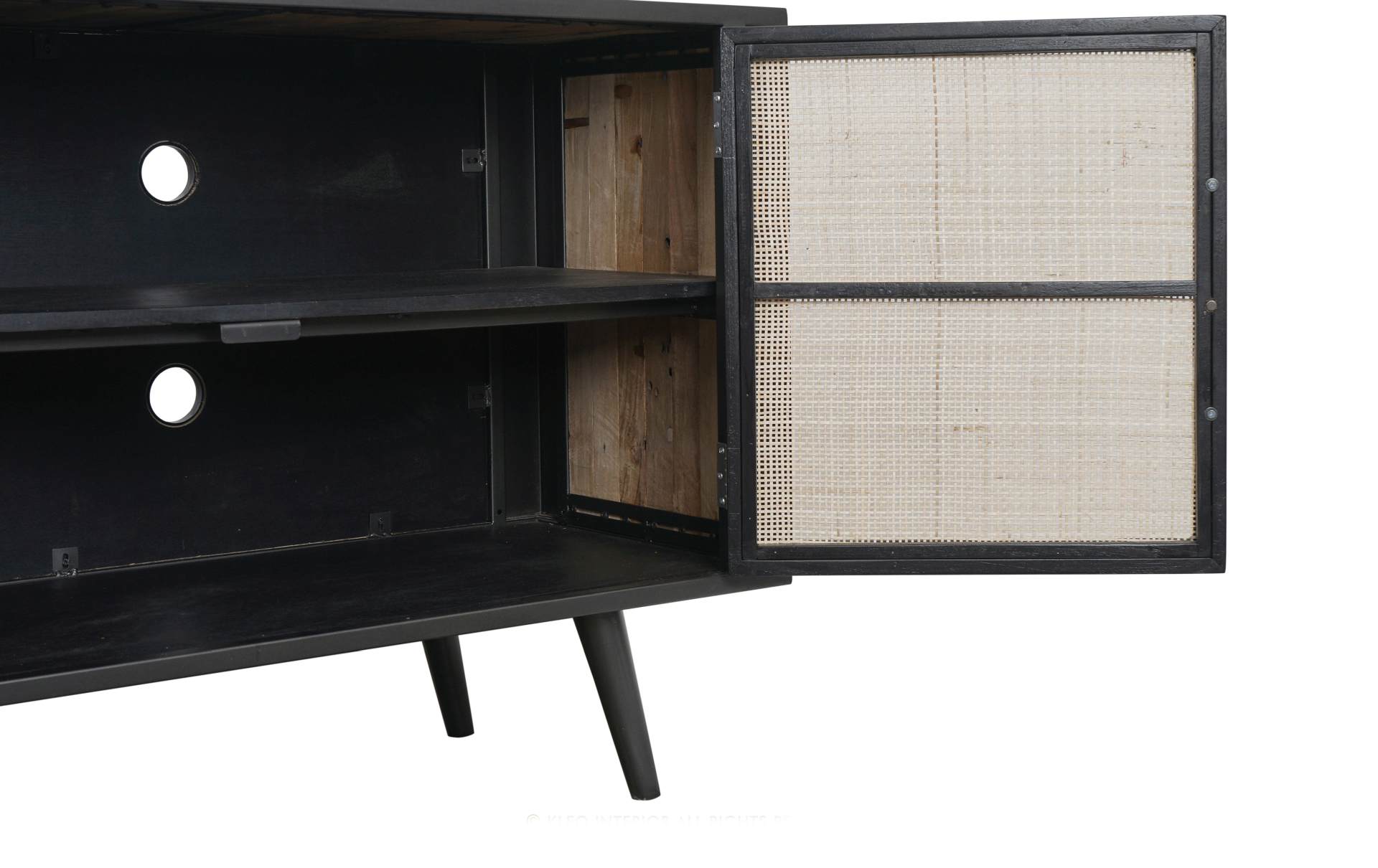 TV-Board Nordic Rattan mit 3 Türen, 160 cm