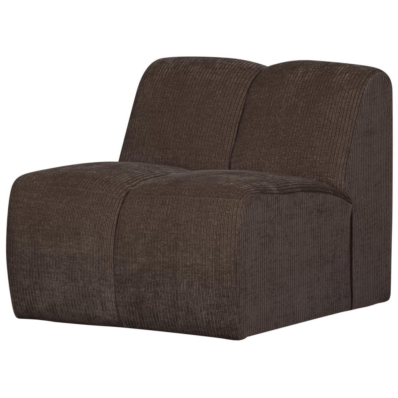 Modulsofa Mojo Flachcord Einzel-Element, Braun