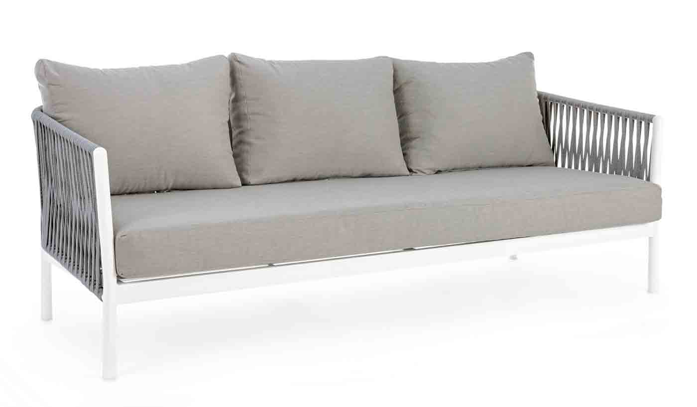 3-Sitzer Sofa Florencia mit Kissen, Weiß 3-Sitzer Sofa Florencia mit Kissen, Weiß