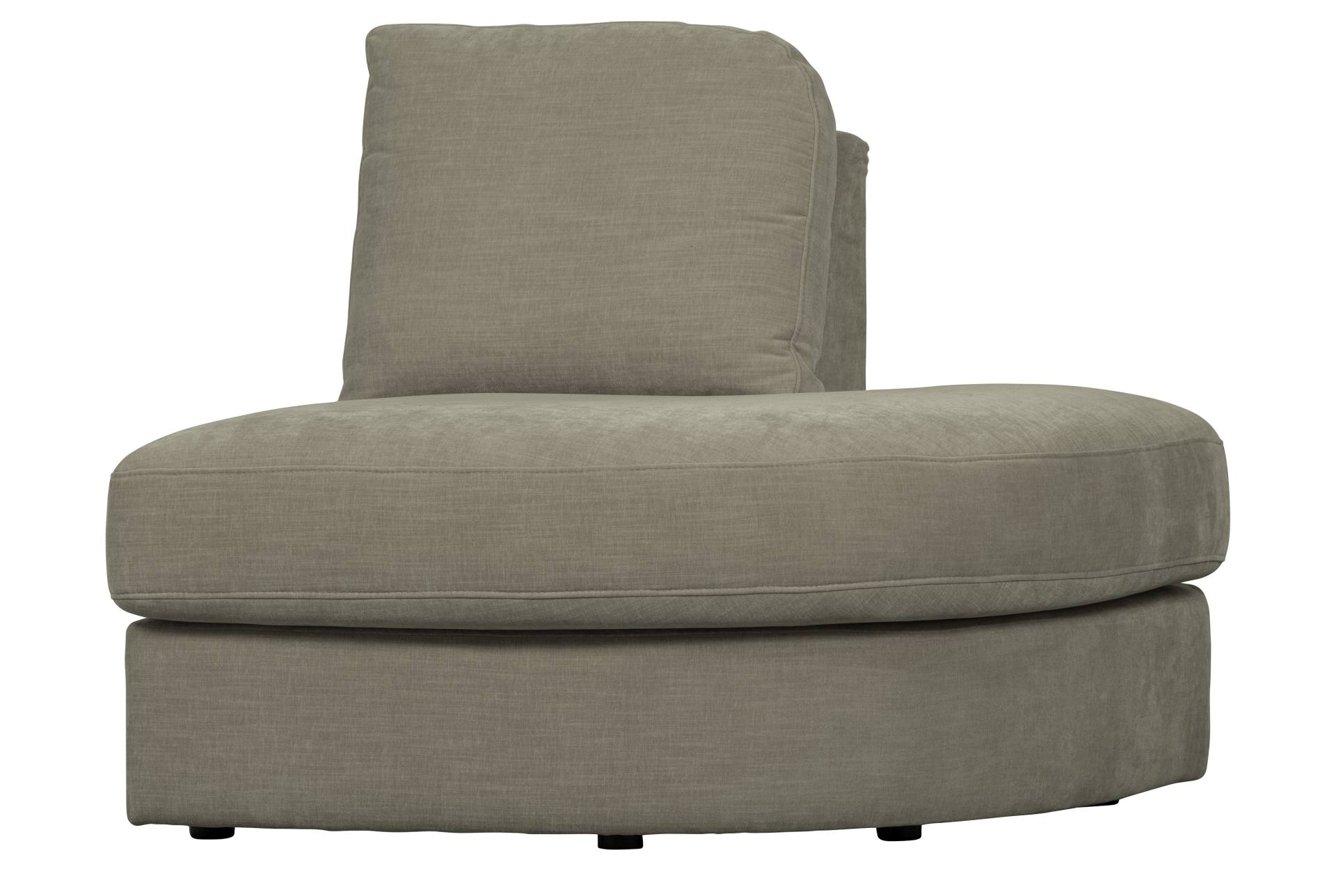 Modulsofa Family 1-Seat Eck-Element Rund Rechts, Grau