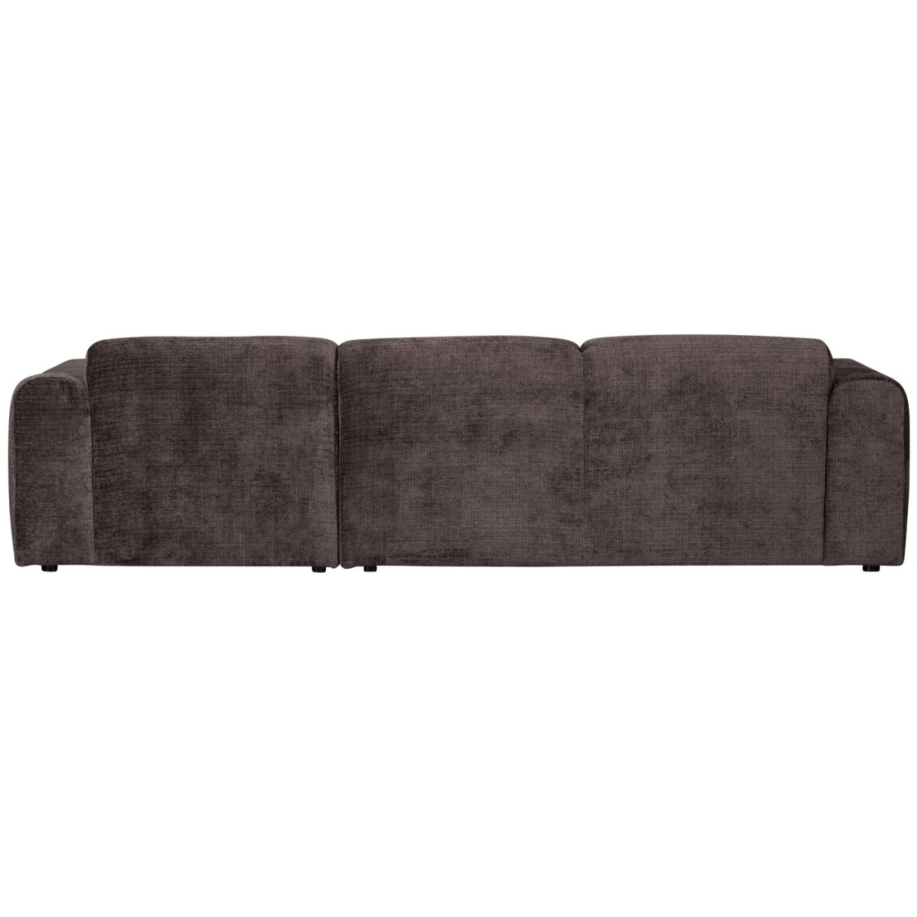 Chaiselongue Cloud aus Chenille-Stoff Rechts, Braun