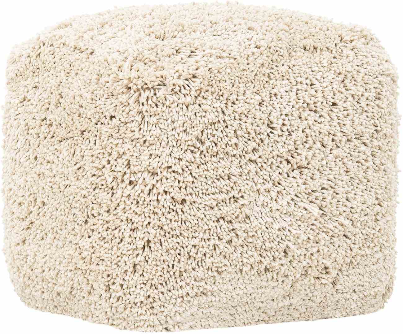 Pouf Celeste aus Stoff, Beige