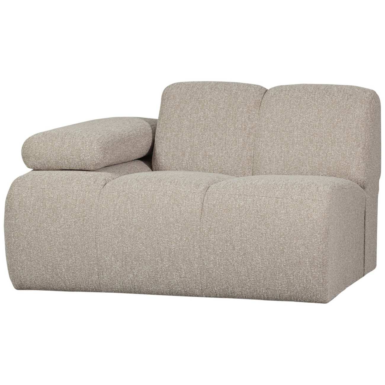 Modulsofa Mojo Boucle 1er Arm-Links, Beige