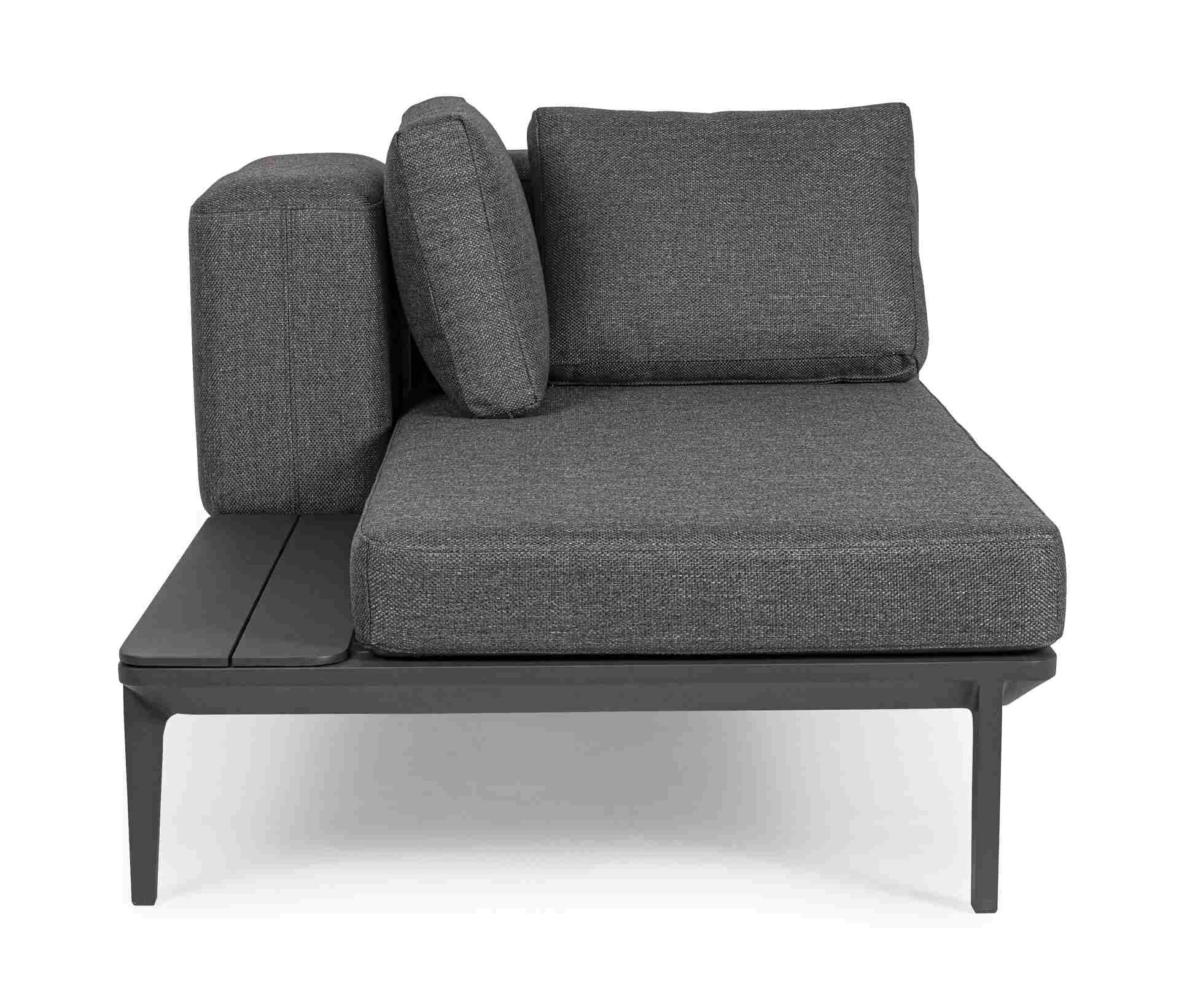 Sofa Matrix aus Aluminium, Anthrazit