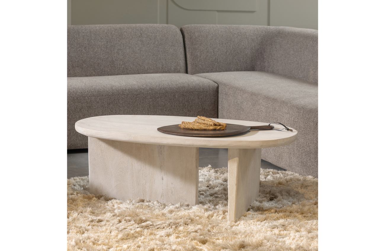 Couchtisch Seam aus Mangoholz 110x60 cm, Natur