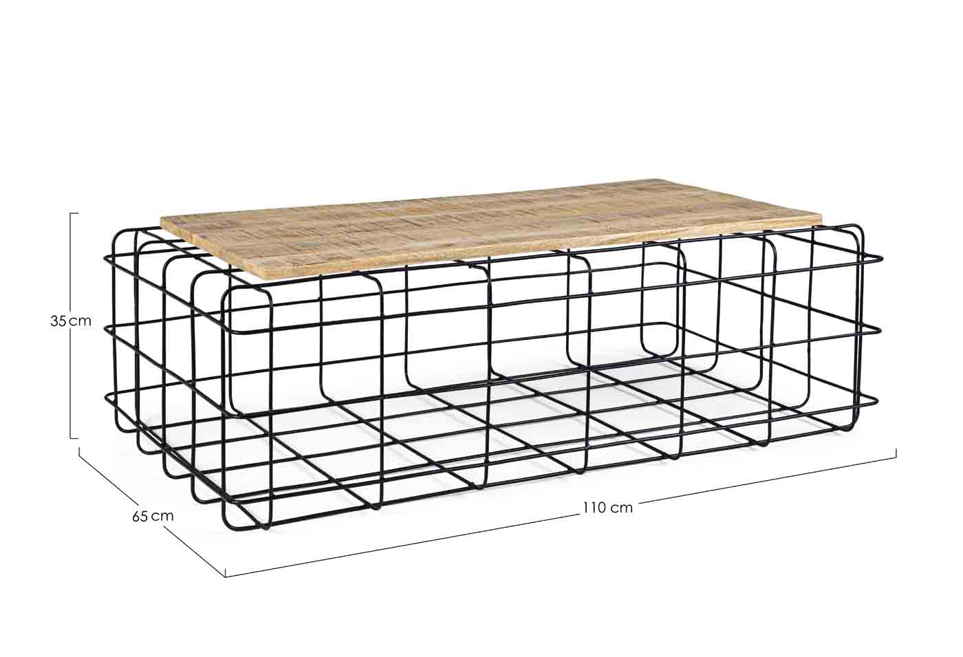 Couchtisch Trellis aus Mangoholz, 110 cm