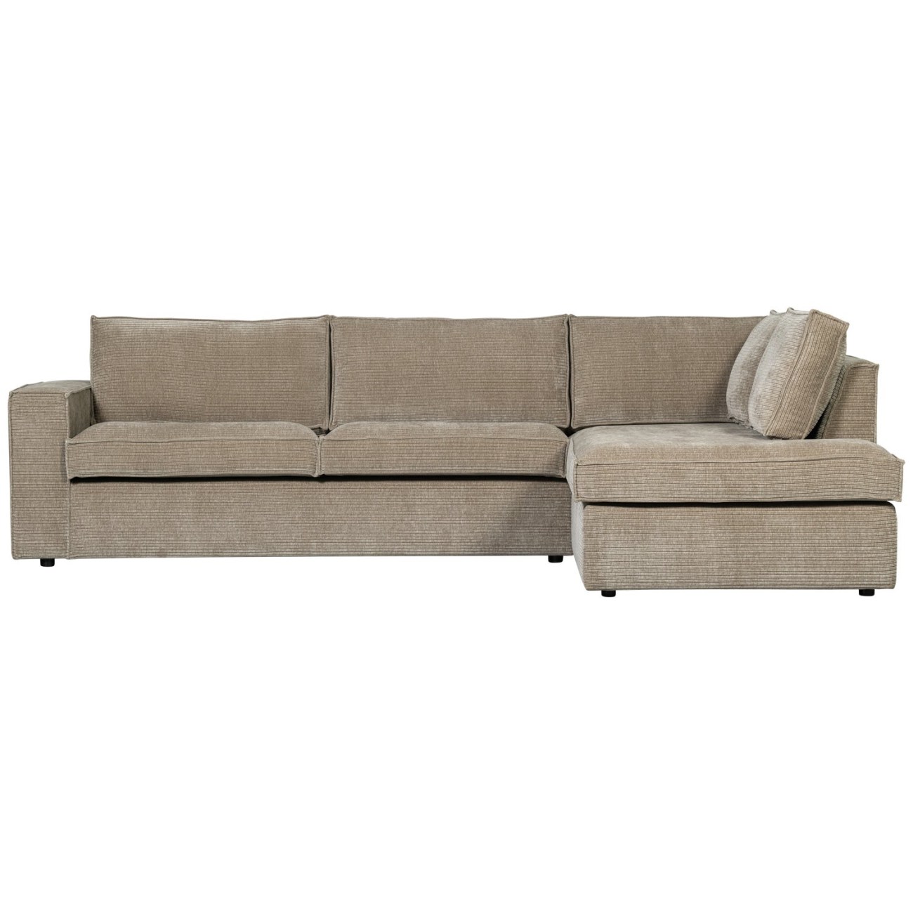 Ecksofa Hajo mit Cordbezug Rechts, Clay