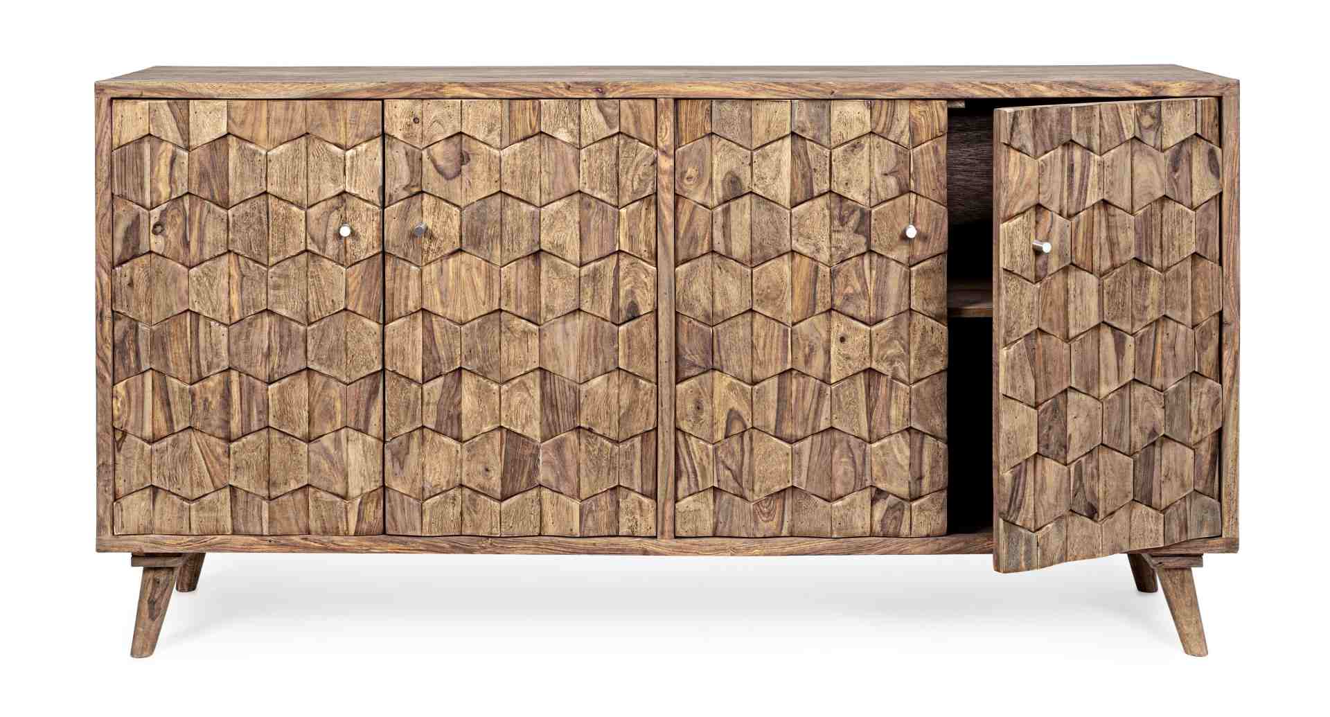 Sideboard Kant aus Sheeshamholz, 177 cm