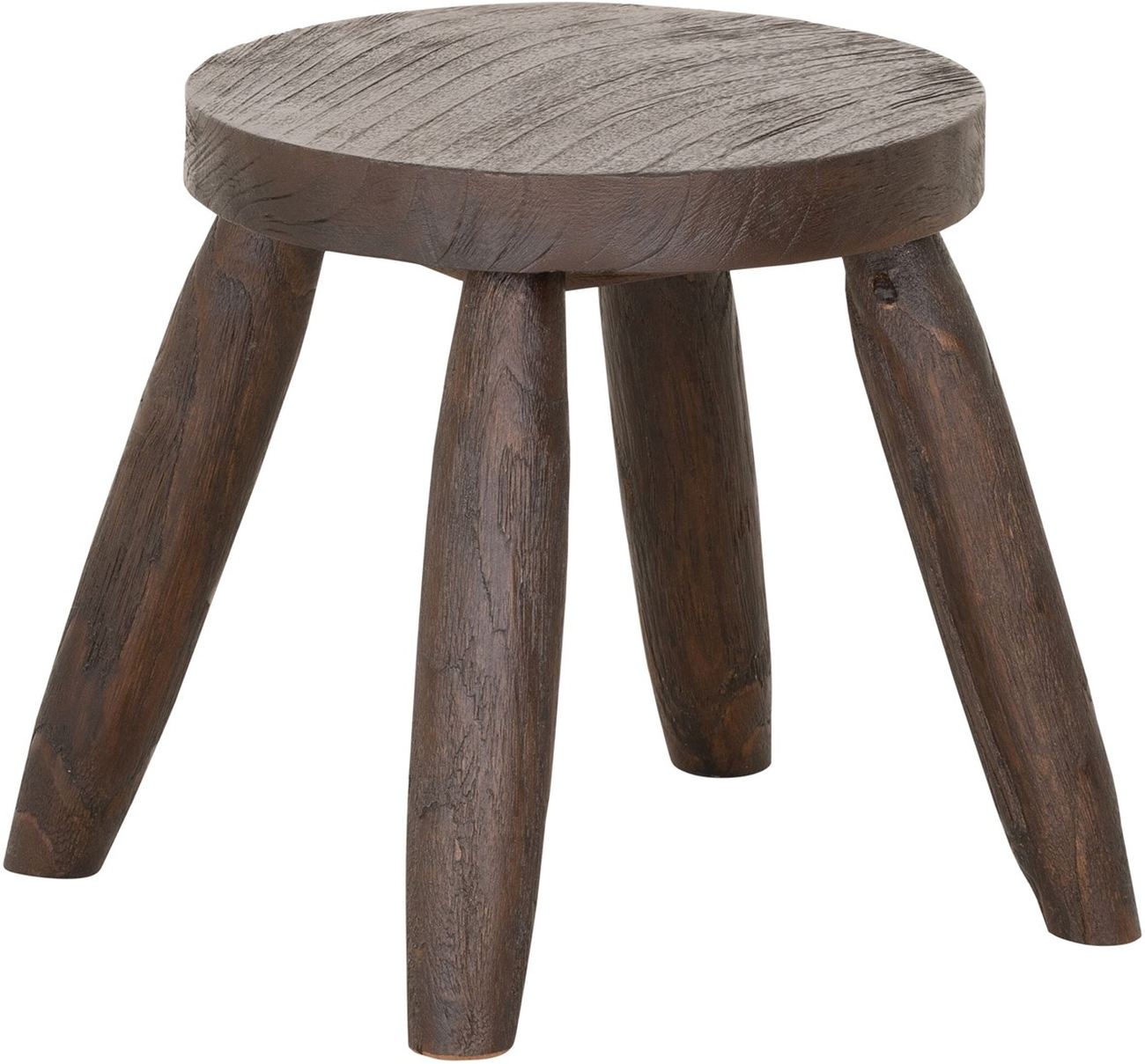 Hocker Melia aus Teakholz, Braun