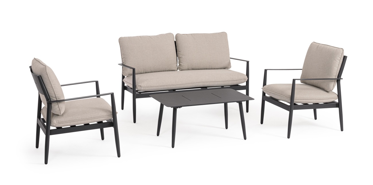 Garten-Set Nebula 4er Gruppe, Anthrazit