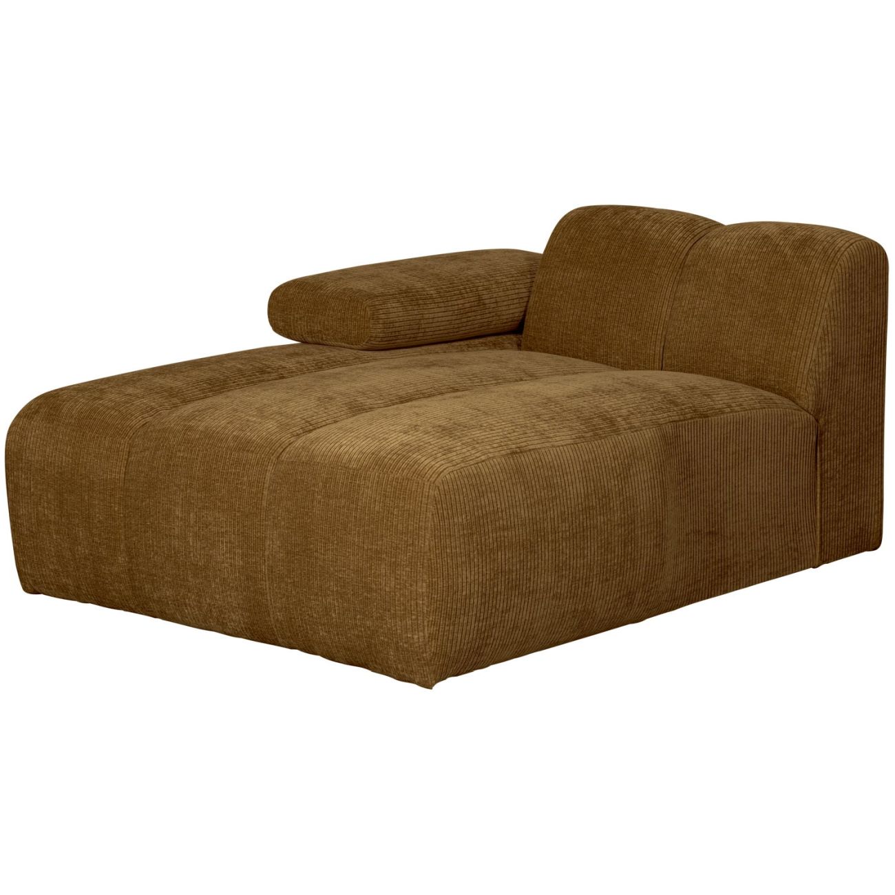 Modulsofa Mojo Flachcord Chaiselongue-Links, Honiggelb