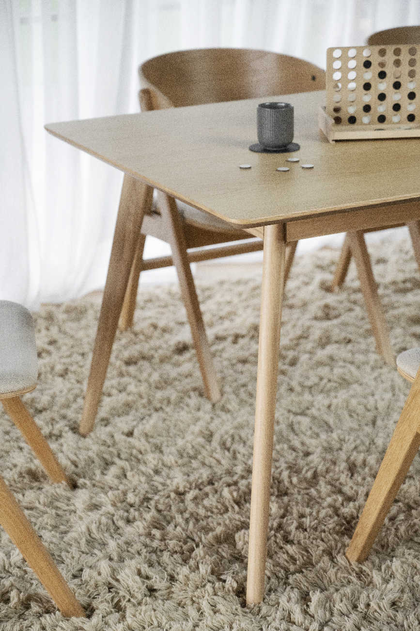 Esstisch Yumi Rechteckig 190x90cm, MDF Eiche Natur