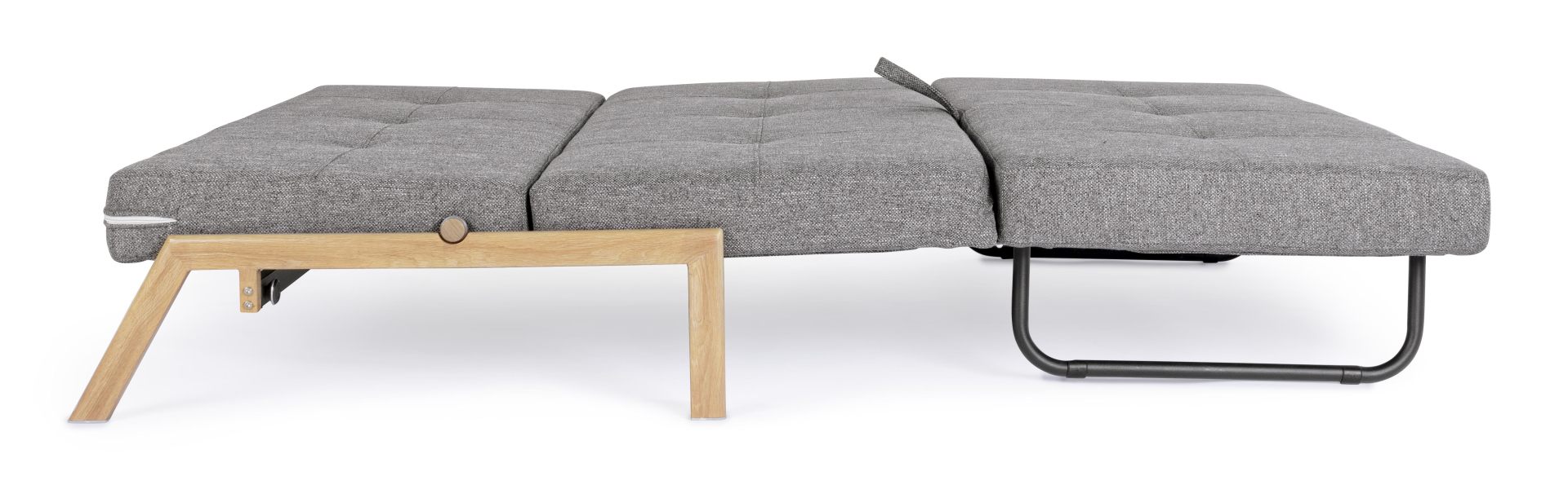 Schlafsofa Hayden mit Stoff-Bezug, 2-Sitzer, Grau