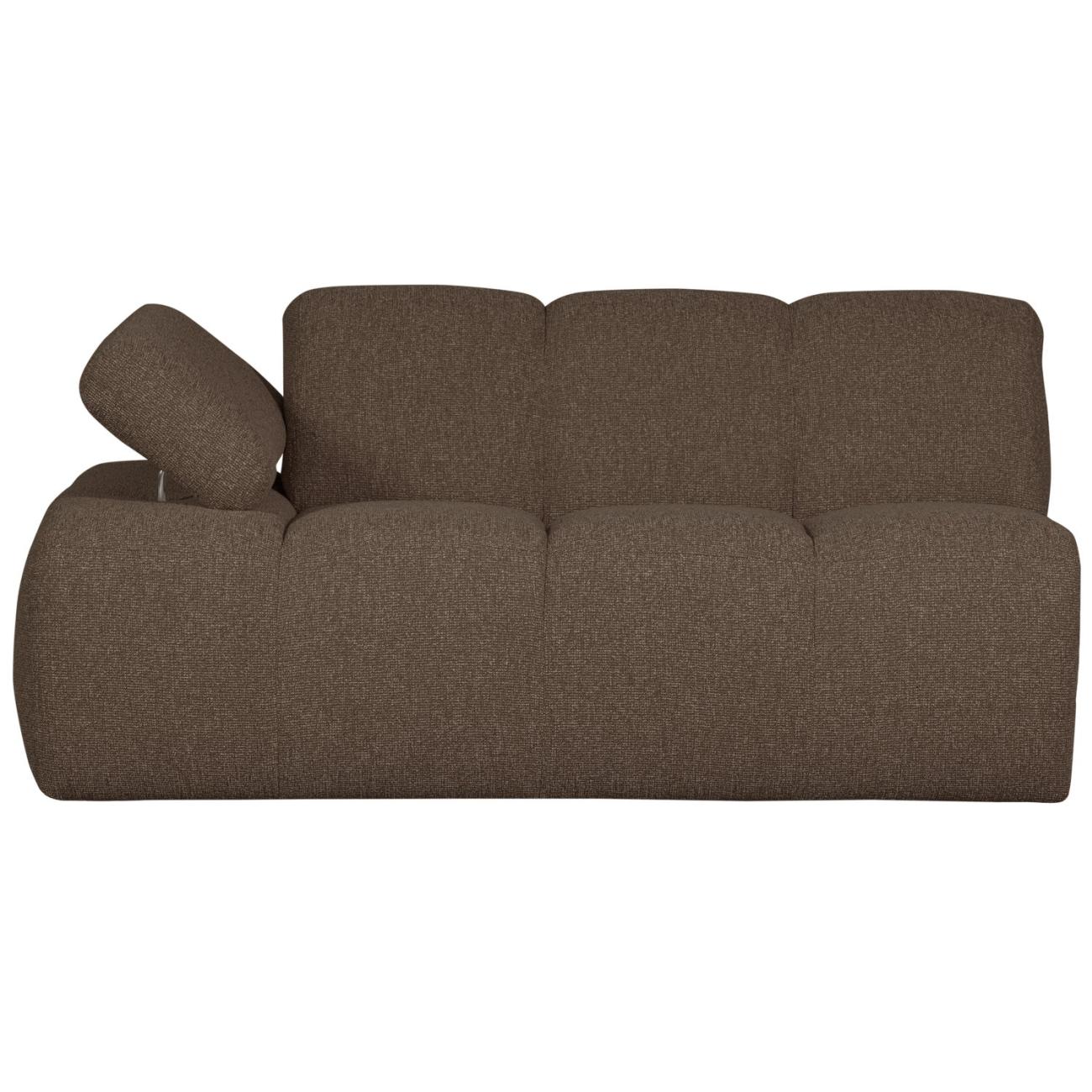 Modulsofa Mojo Boucle 1,5er Arm-Links, Braun