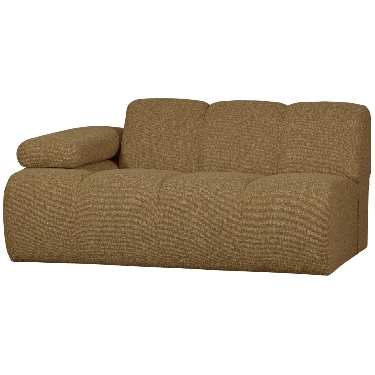 Modulsofa Mojo Boucle 1,5er Arm-Links, Gelb/Braun