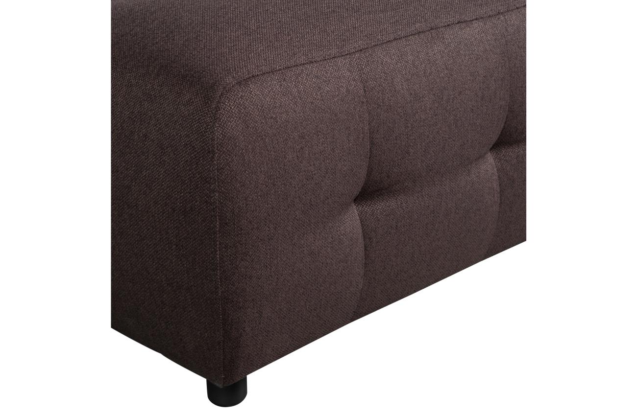 Hocker Louis aus Flachgewebe, Braun