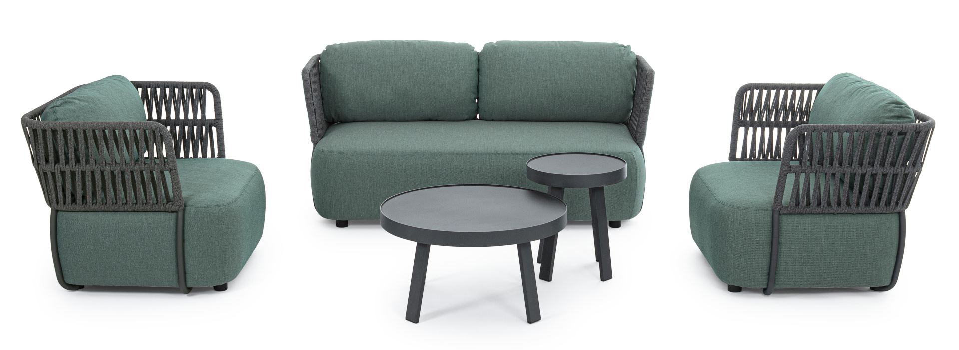 Couchtisch Spyro aus Aluminium Ø 41 cm, Anthrazit