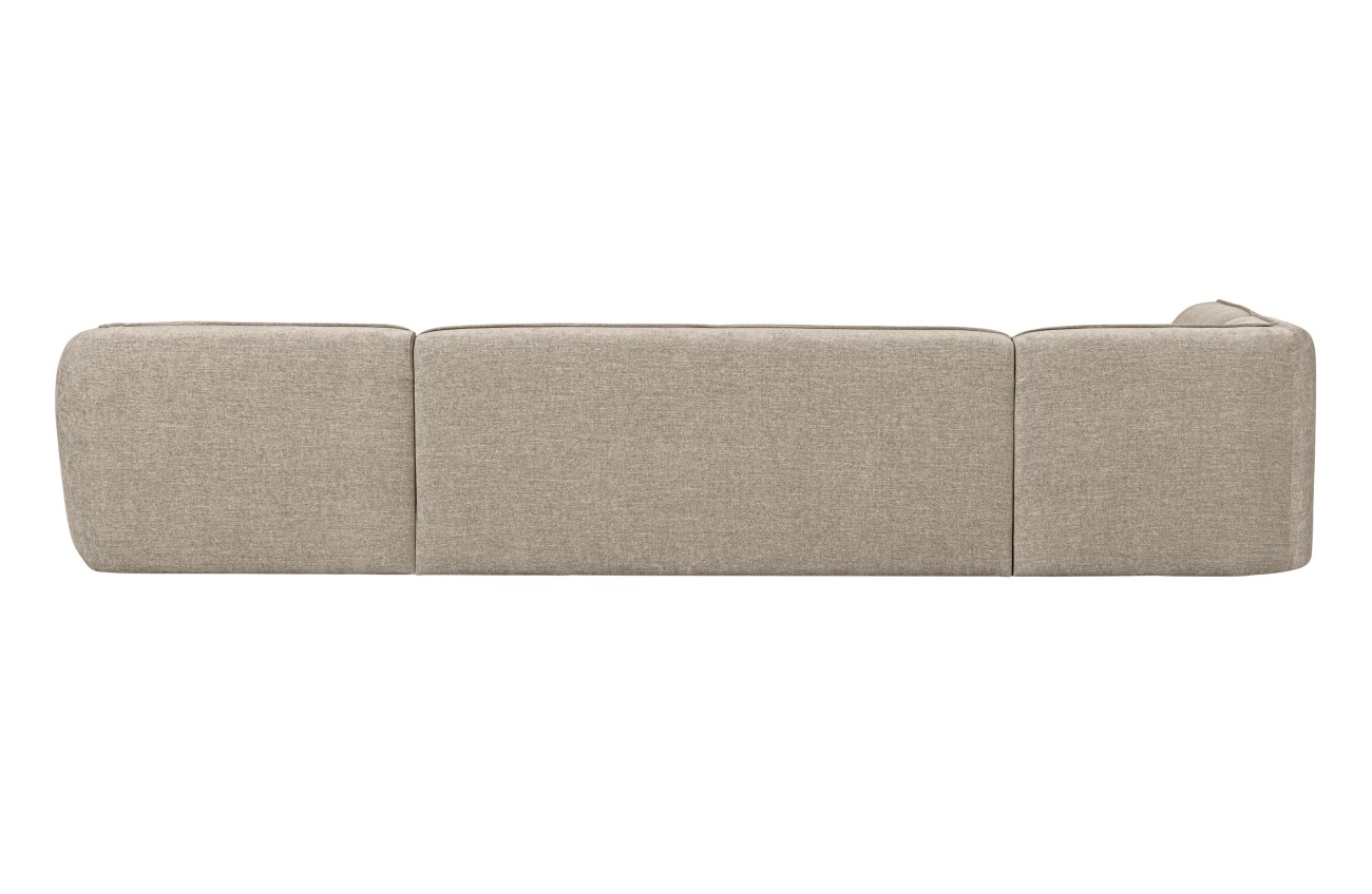 Sofa Polly U-Form aus Webstoff Links, Sand