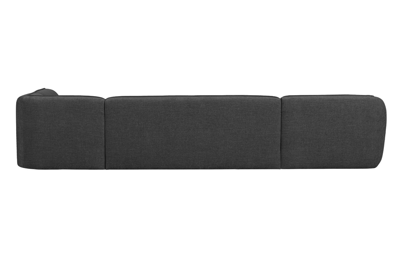 Sofa Polly U-Form aus Webstoff Rechts, Grau