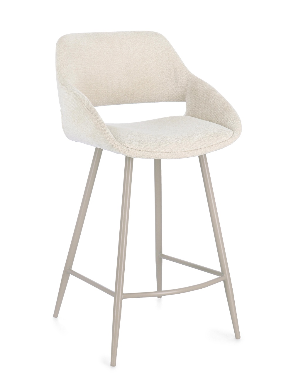 Barhocker Florence 2er-Set aus Stoff, Beige Barhocker Florence 2er-Set aus Stoff, Beige