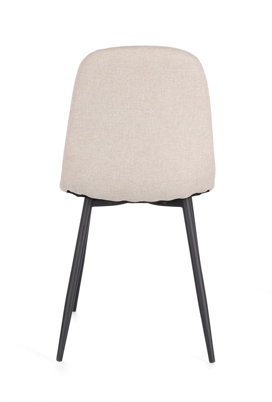 Esszimmerstuhl Irelia 4er-Set aus Stoff, Beige/Schwarz