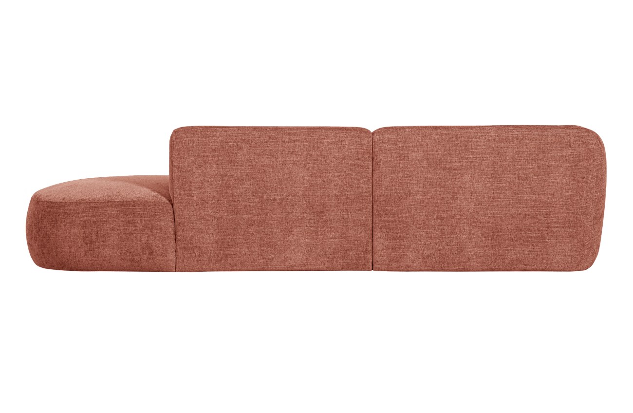 Ecksofa Polly aus Webstoff Links, Rosa