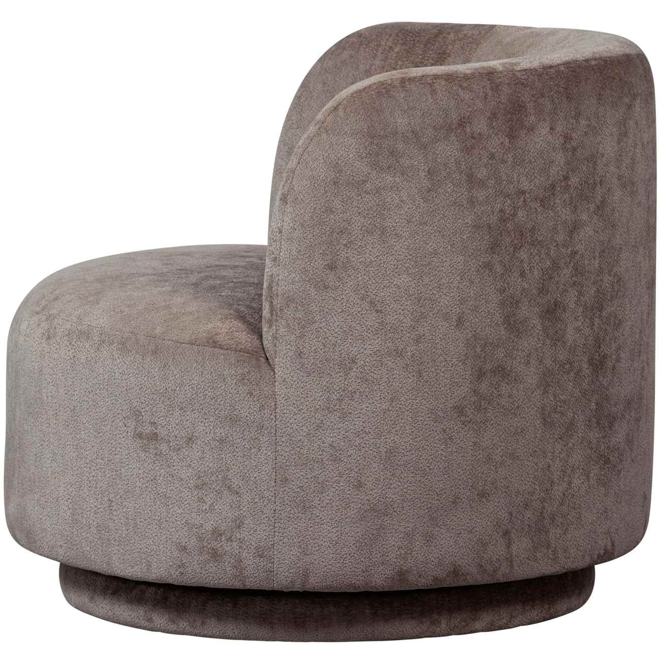 Sessel Popular aus Chenille-Stoff, Taupe