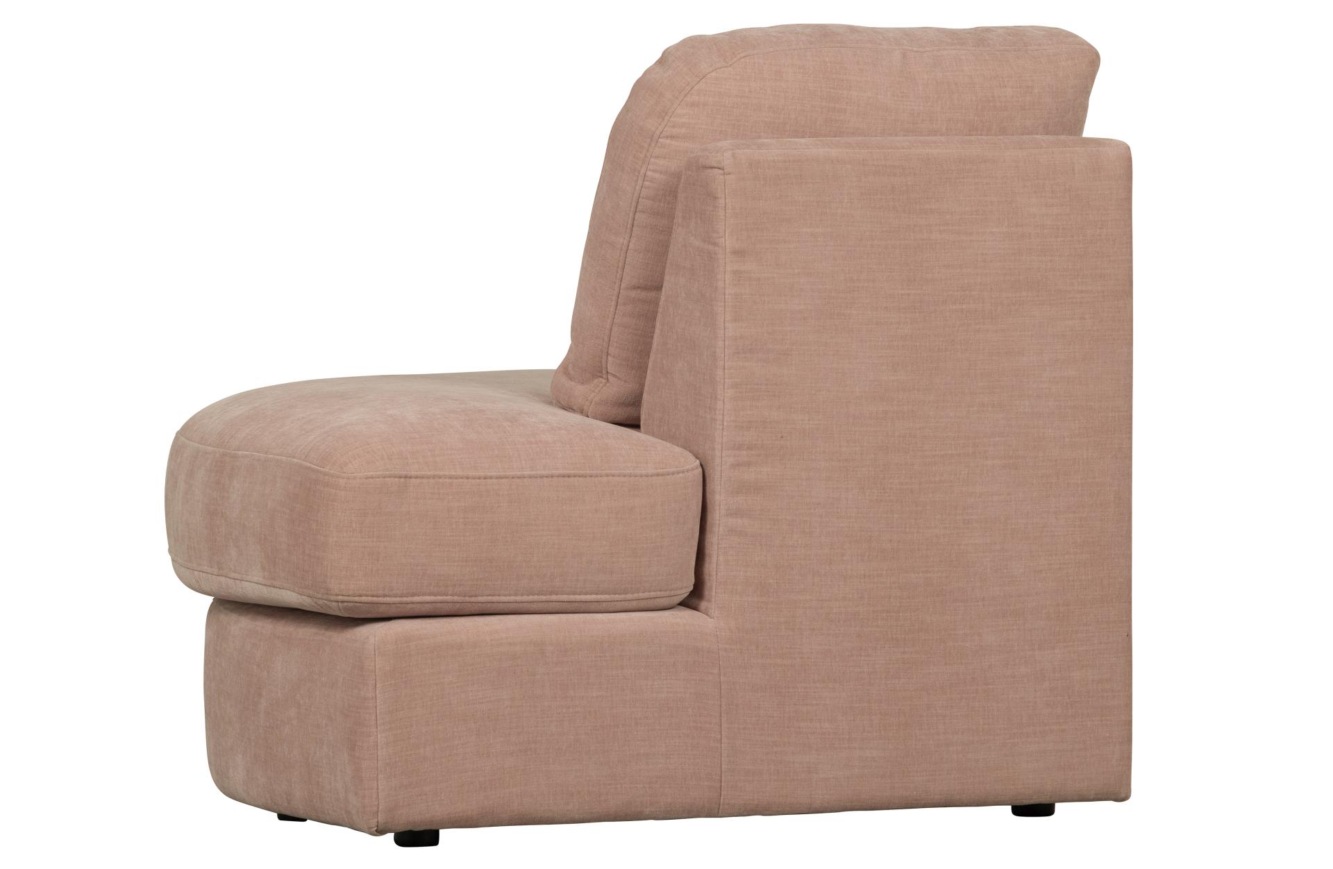 Modulsofa Family 1-Seat Eck-Element Rund Rechts, Rosa