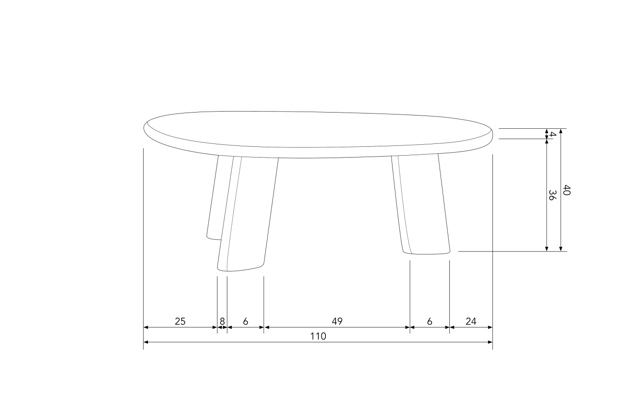 Couchtisch Roundly aus Mangoholz, Braun