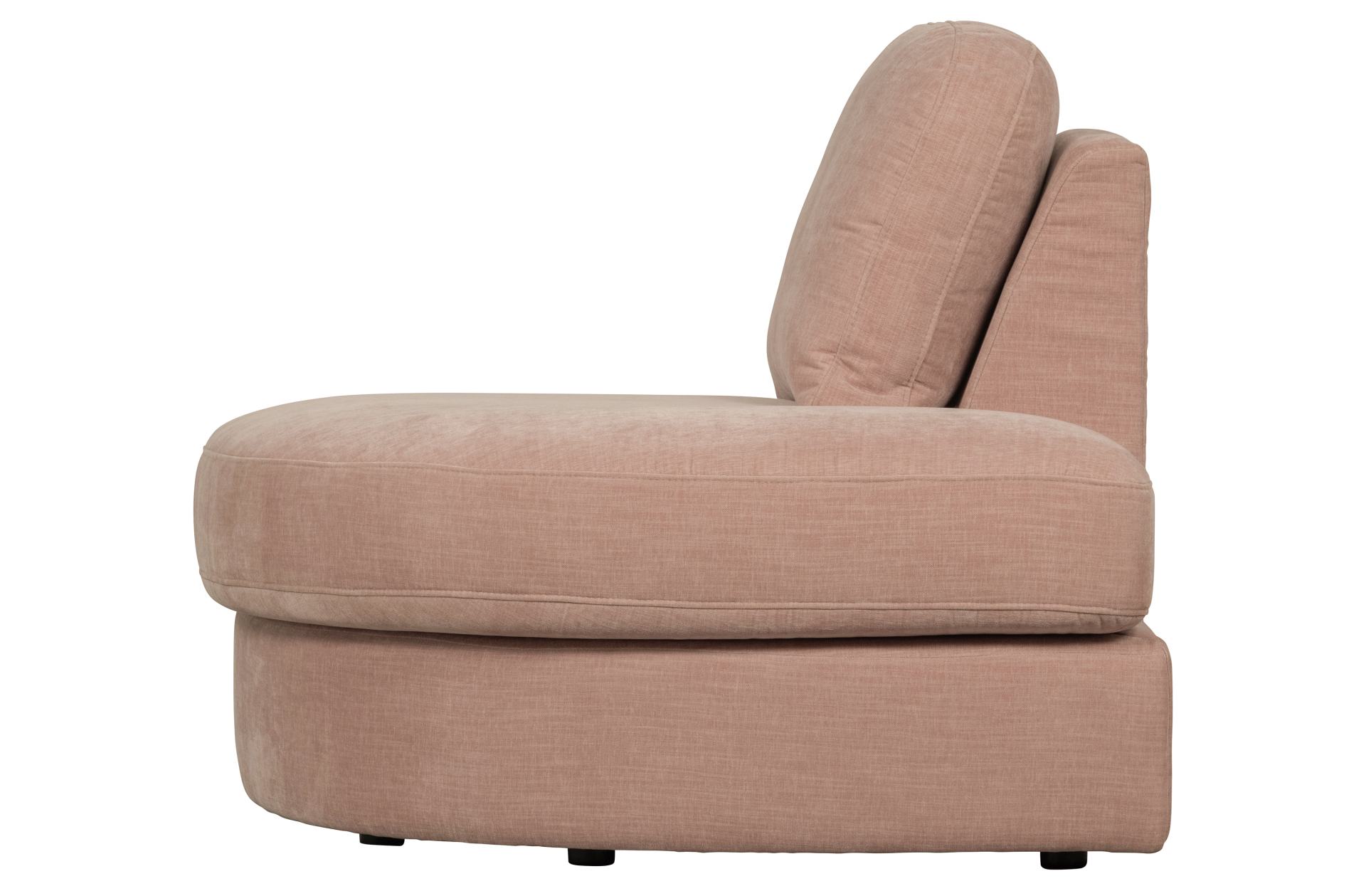 Modulsofa Family 1-Seat Eck-Element Rund Rechts, Rosa