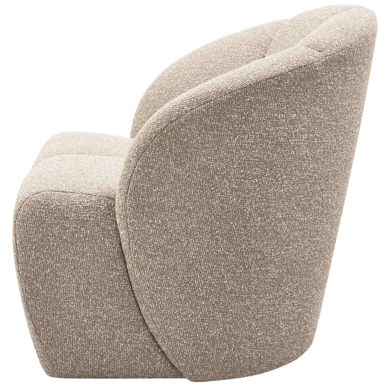 Drehsessel Mojo aus Boucle-Stoff, Beige