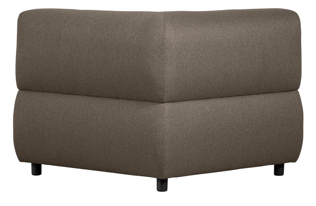 Modulsofa Louis Eck-Element aus gewebten Stoff, Taupe