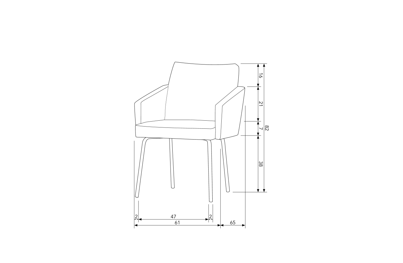 Esszimmerstuhl Mount aus Webstoff, Taupe