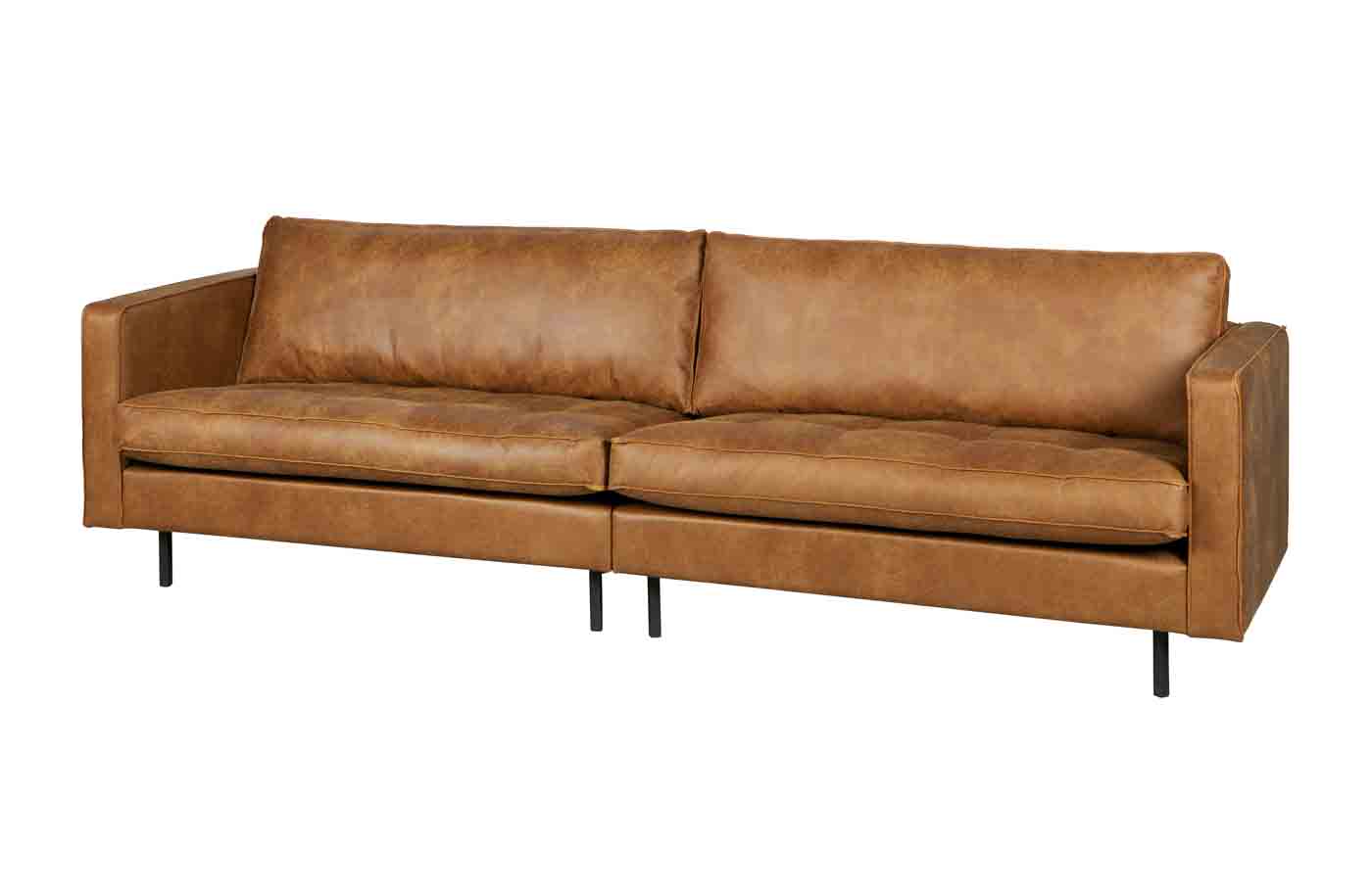 Rodeo Classic Sofa 3 Sitzer Lederoptik, Cognac