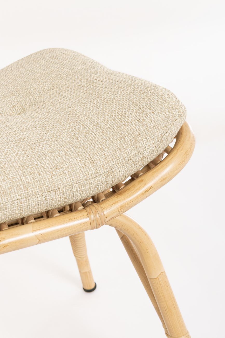 Gartensessel Maela mit Hocker, Natur