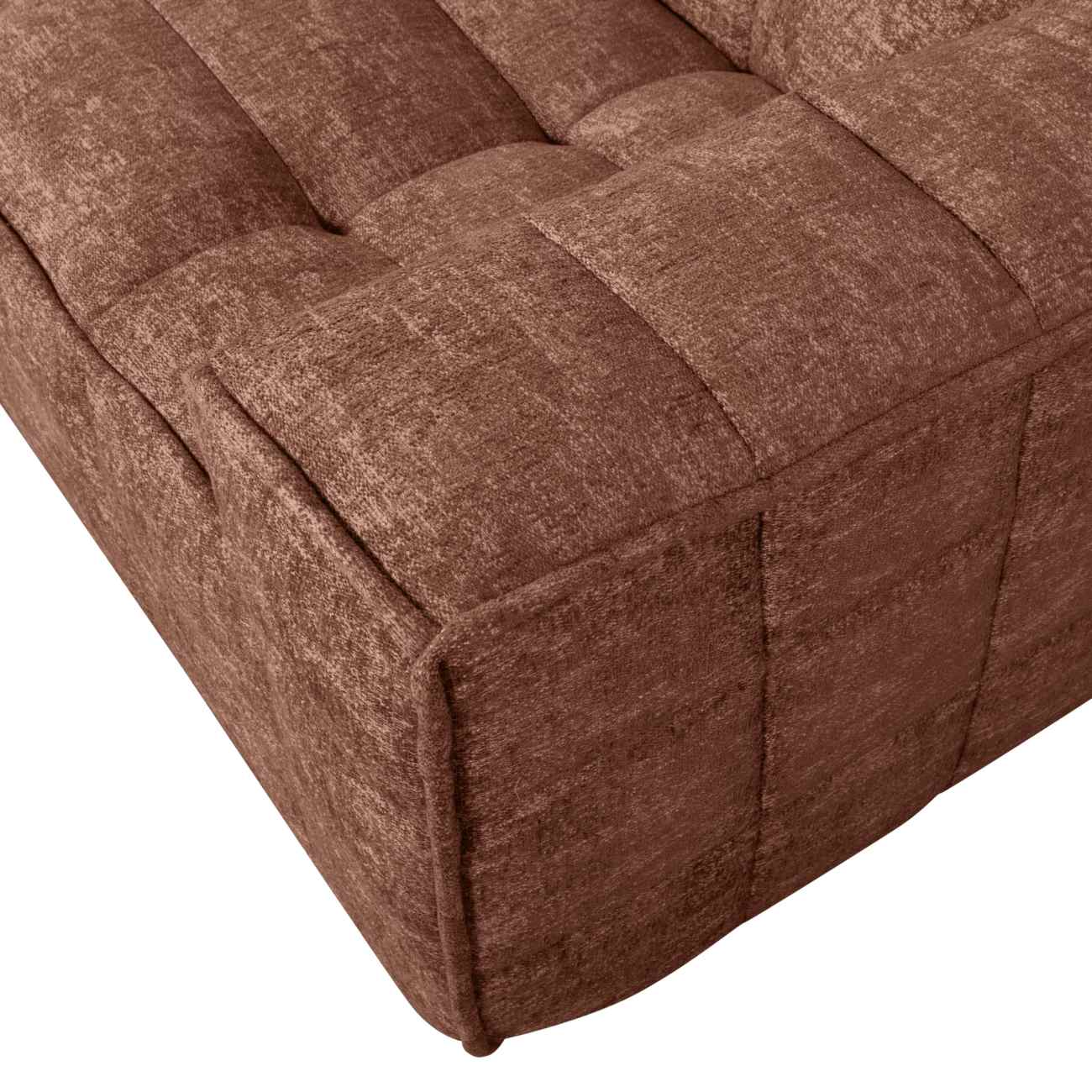 Sofa Timor aus Chenille-Stoff, Rot