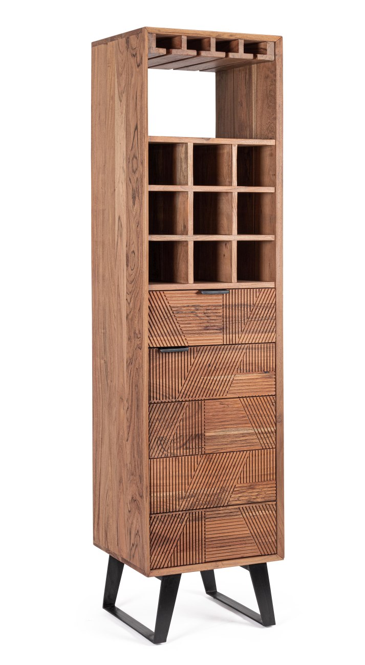 Barschrank Isar aus Akazienholz, 180 cm