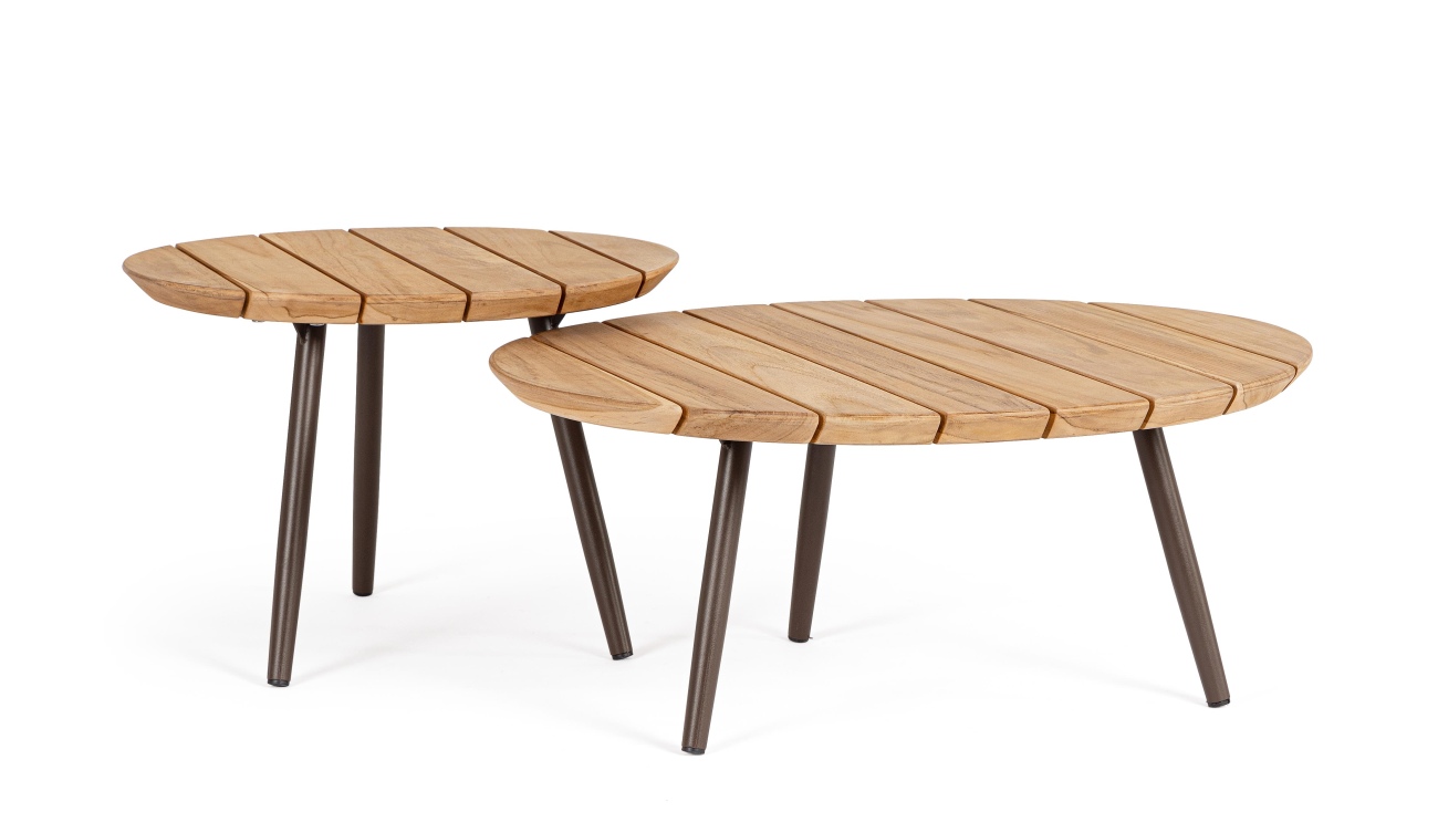 Gartencouchtisch-Set Talaia aus Teakholz, Braun