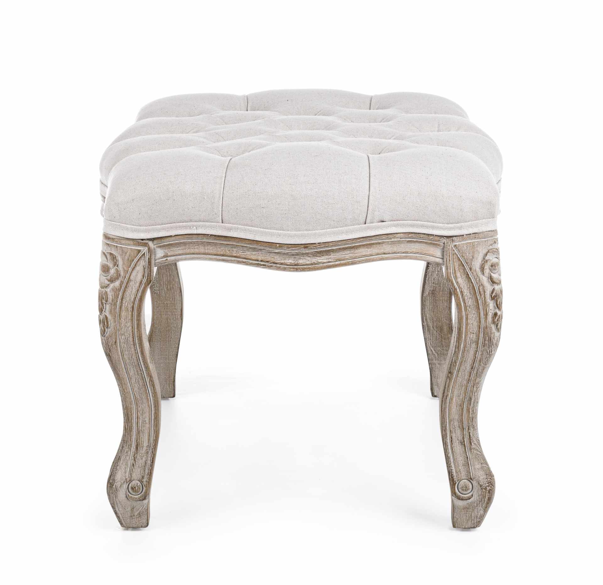 Hocker Diva mit Stoff-Bezug, Natur