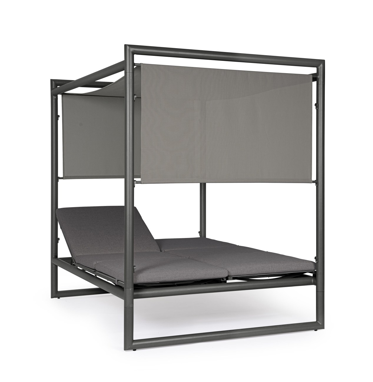 Gartendaybed Konnor aus Aluminium, Anthrazit