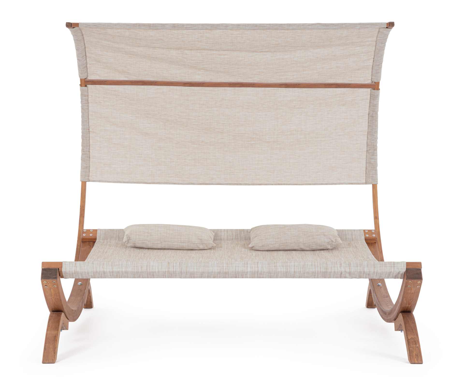 Daybed Noes aus Lärchenholz mit Kissen