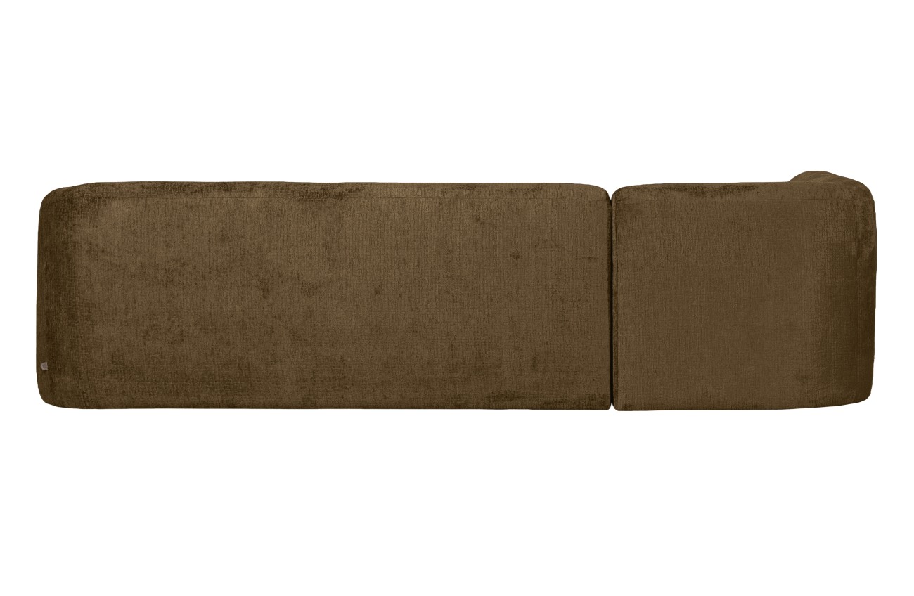 Ecksofa Sloping aus Struktursamt Links, Brass