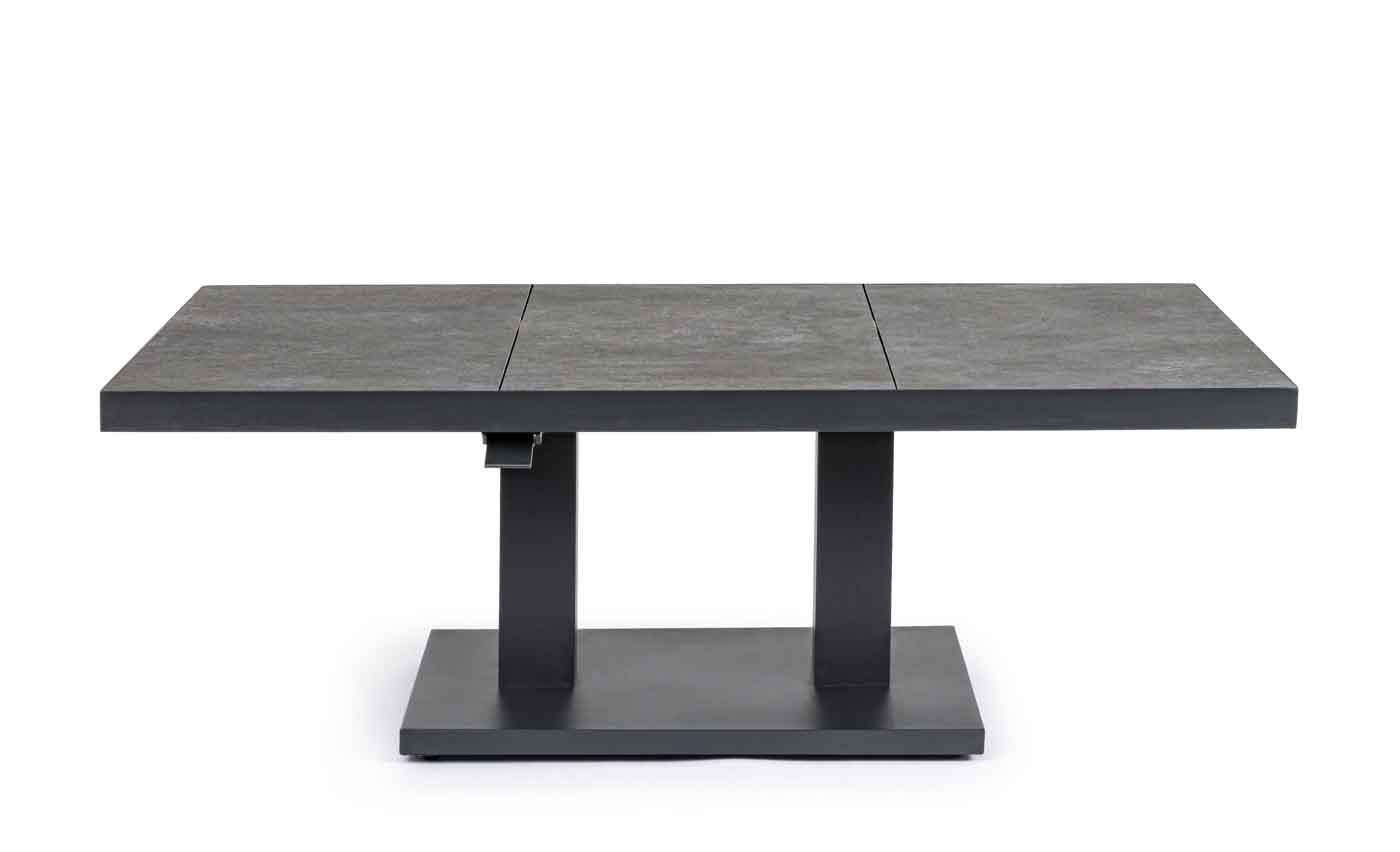 Esstisch Truman Höhenverstellbar, 140x85x49-72 cm, Anthrazit