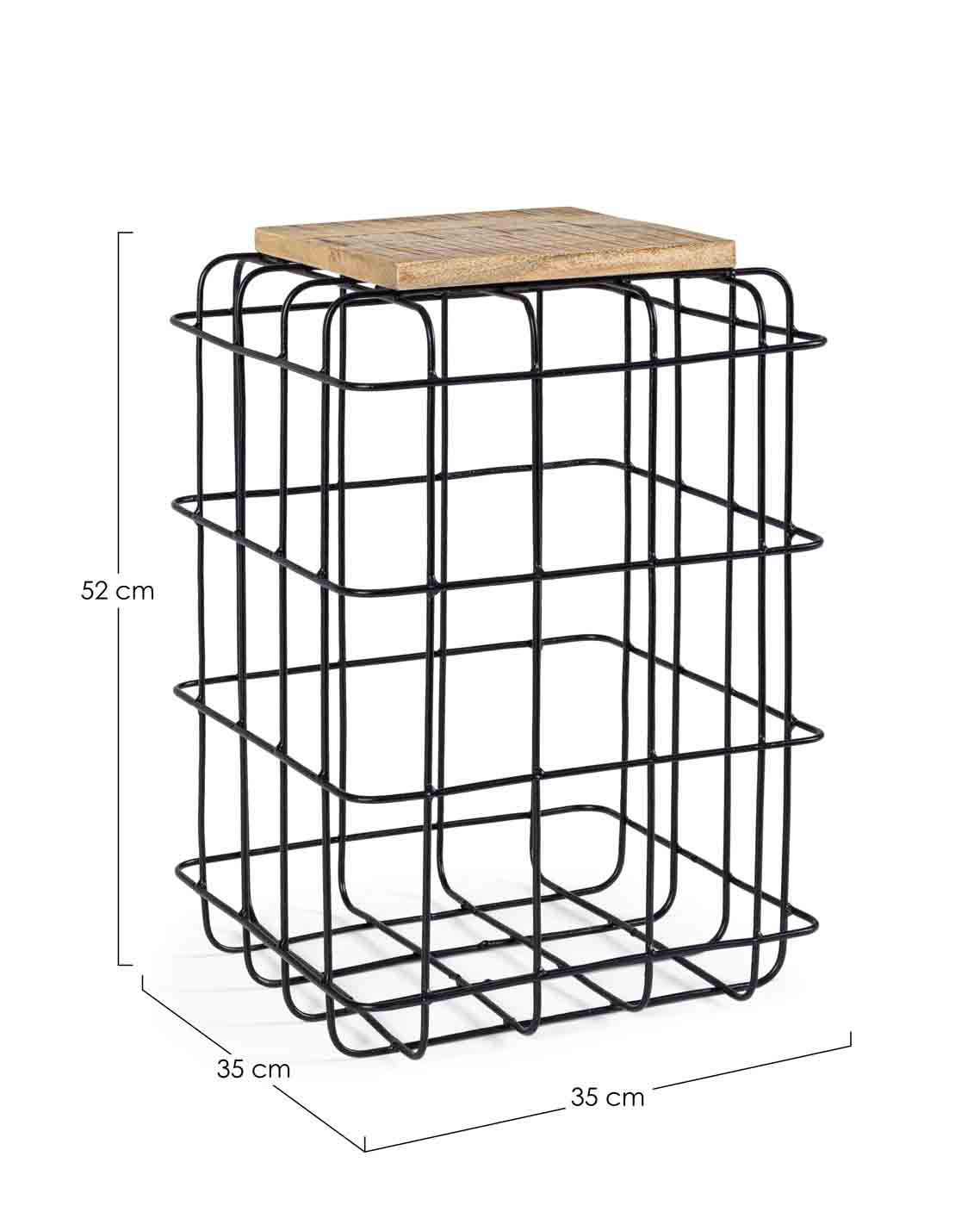 Couchtisch Trellis aus Mangoholz, 35 cm