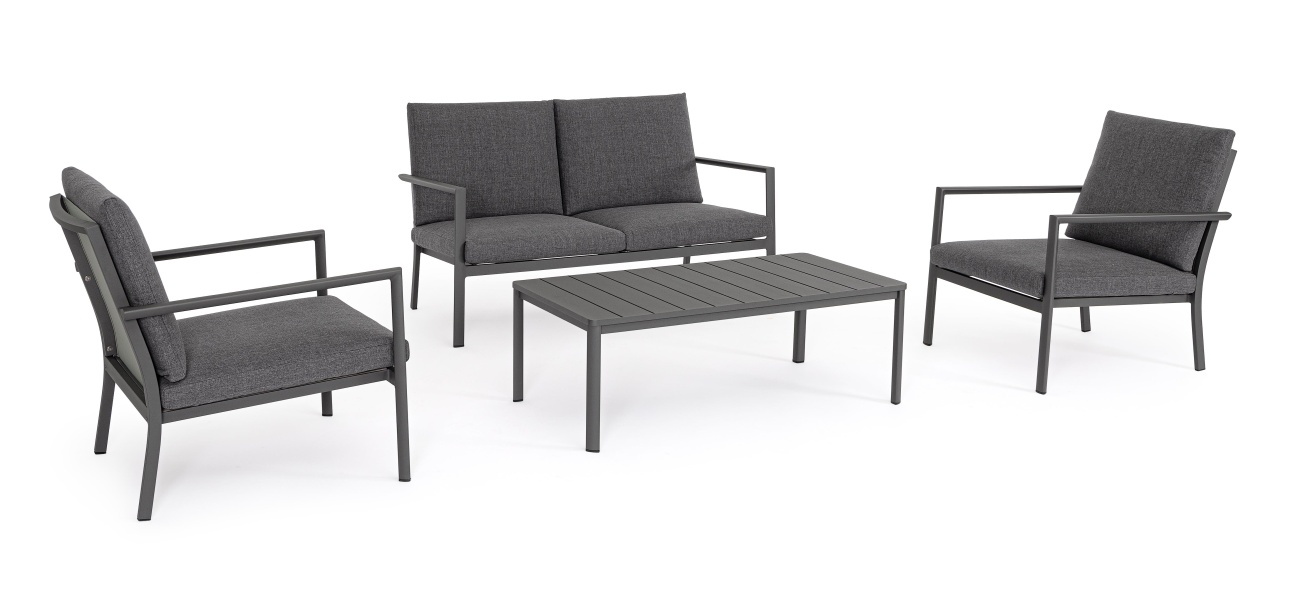 Garten-Set Konnor 4er Gruppe, Anthrazit