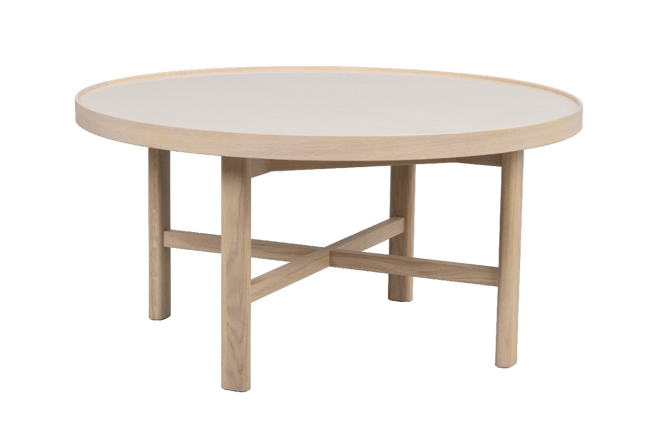 Couchtisch Marsden Rund 90cm, Weiß