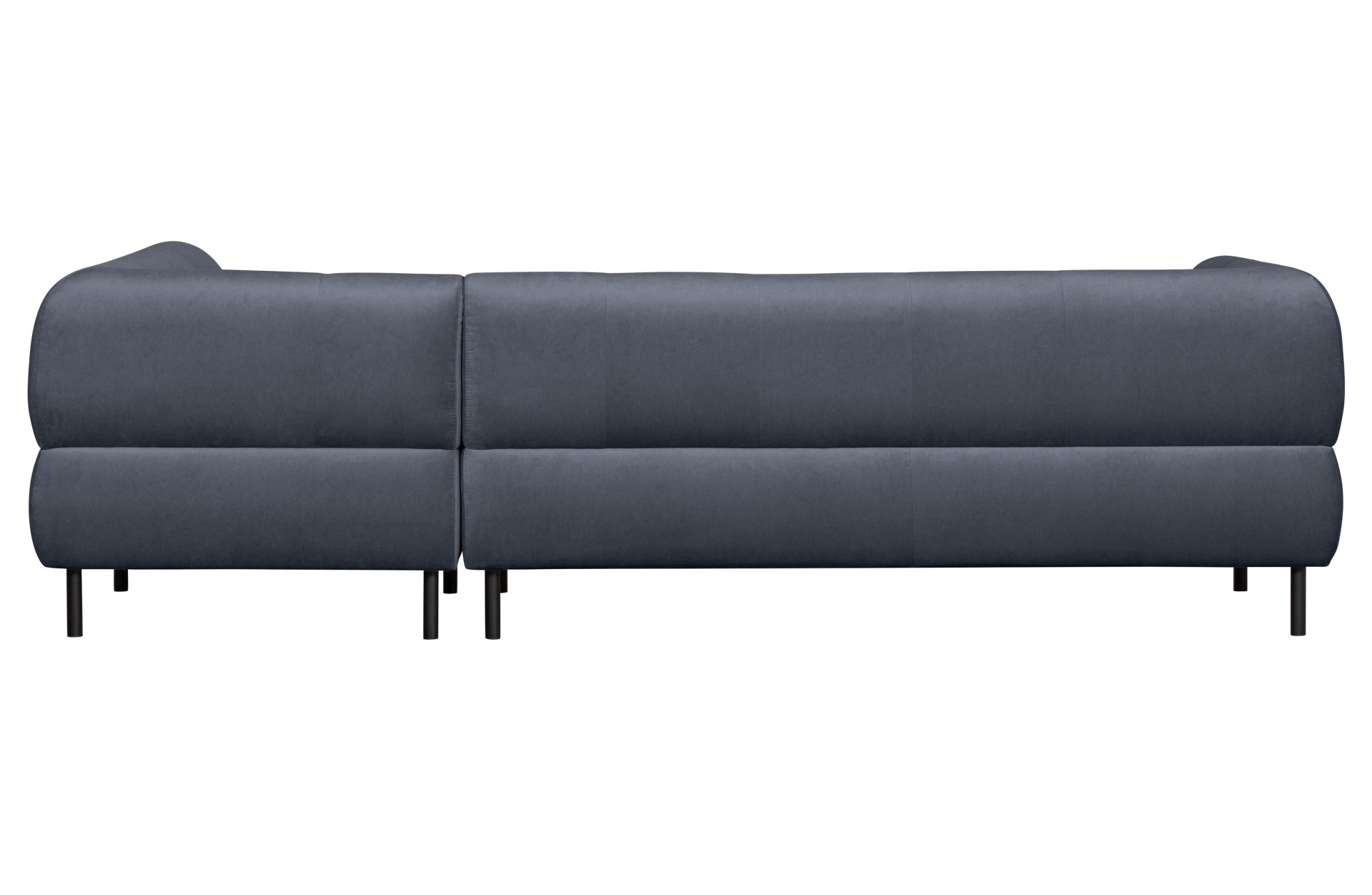 Ecksofa Lloyd mit Samtbezug, Rechts, Dunkelgrau