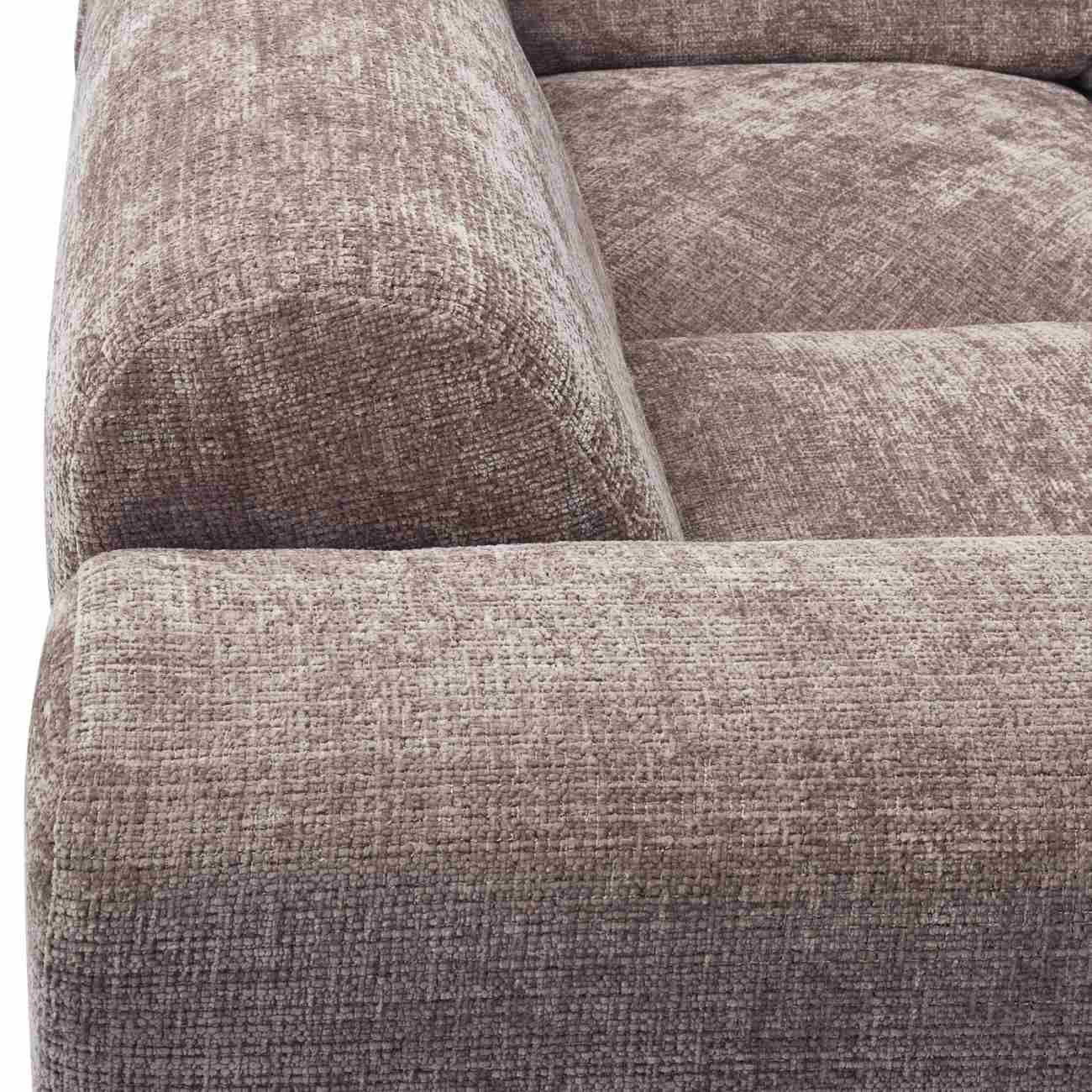 Ecksofa Cloud aus Chenille-Stoff Links, Taupe